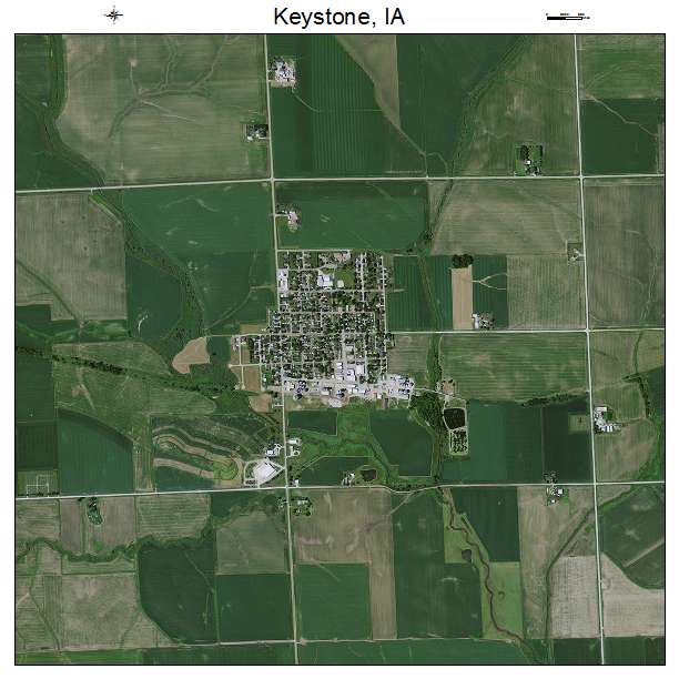 Keystone, IA air photo map