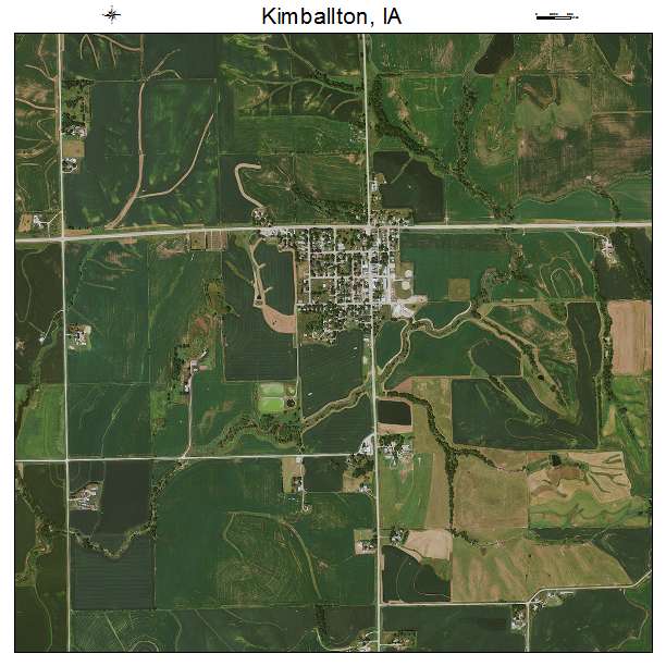 Kimballton, IA air photo map