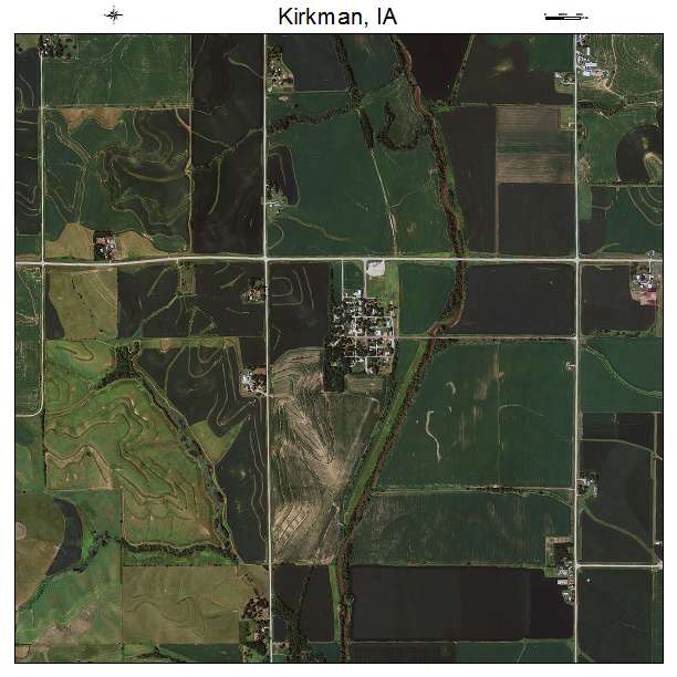 Kirkman, IA air photo map