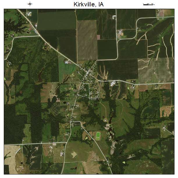 Kirkville, IA air photo map