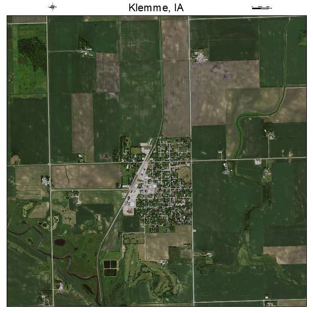 Klemme, IA air photo map