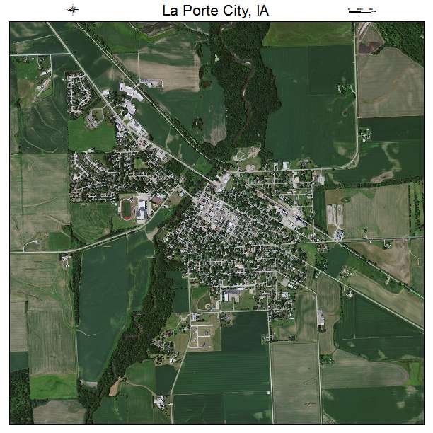 La Porte City, IA air photo map