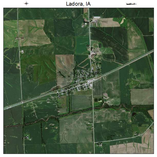 Ladora, IA air photo map