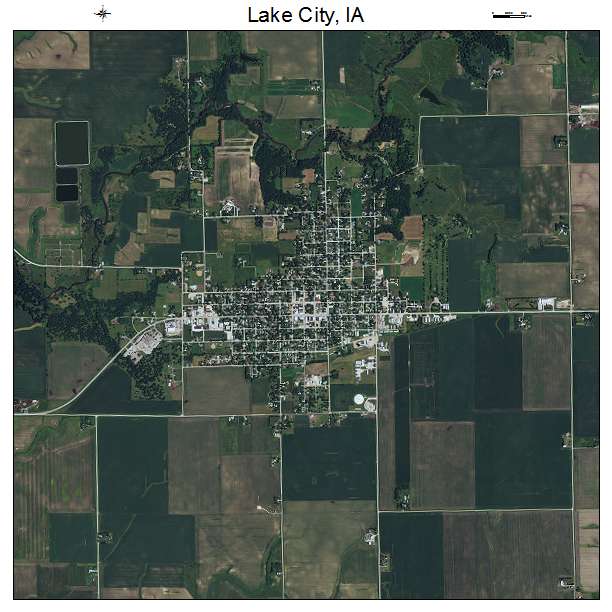 Lake City, IA air photo map
