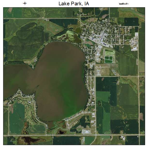 Lake Park, IA air photo map