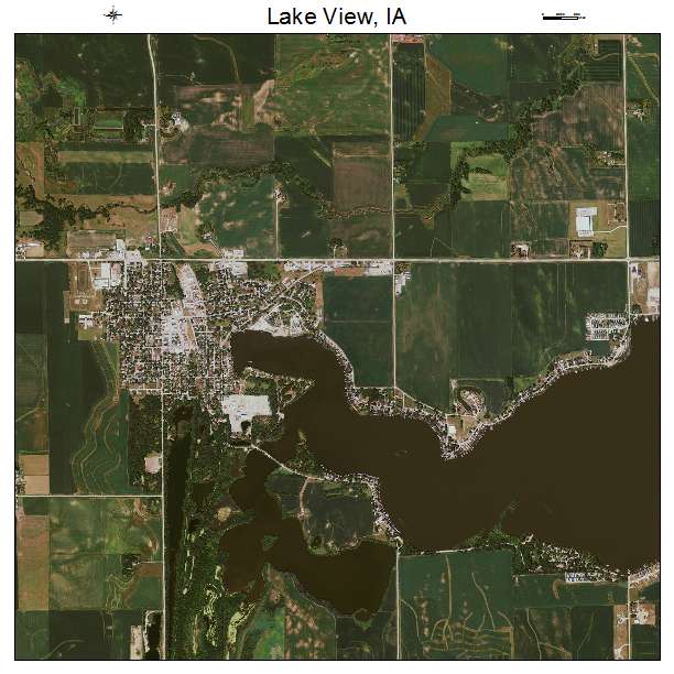 Lake View, IA air photo map