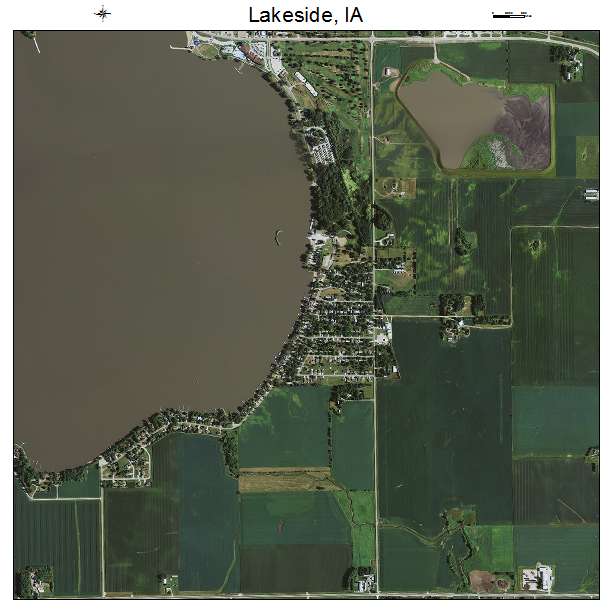 Lakeside, IA air photo map