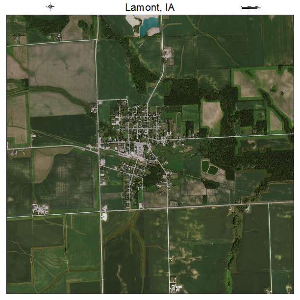 Lamont, IA air photo map