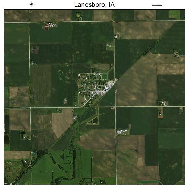 Lanesboro, IA air photo map