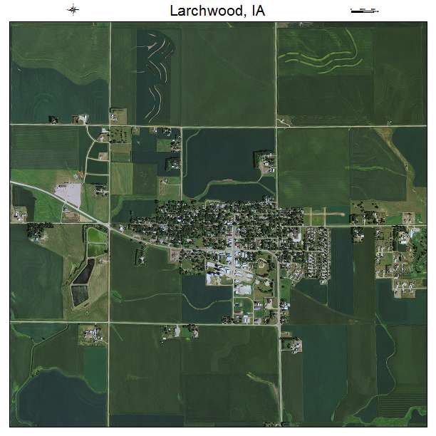Larchwood, IA air photo map