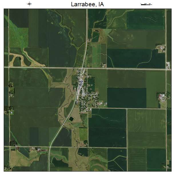 Larrabee, IA air photo map