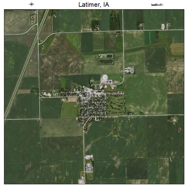 Latimer, IA air photo map