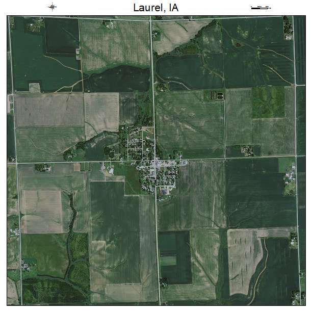 Laurel, IA air photo map