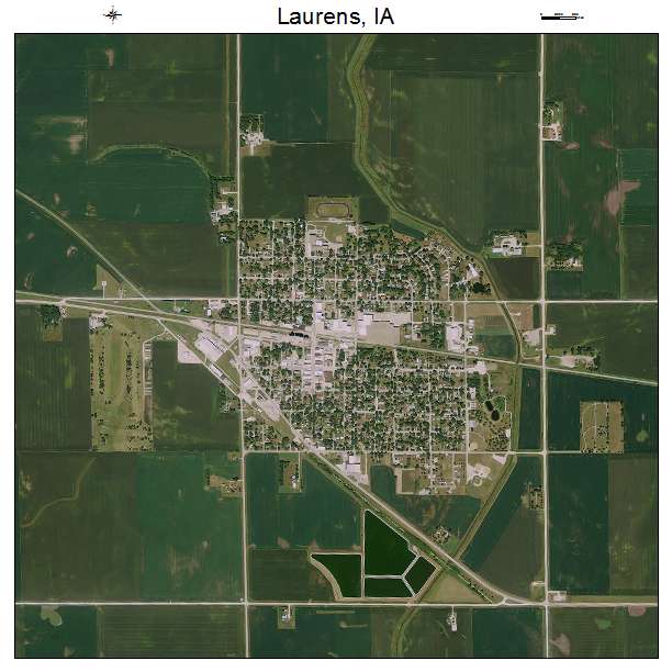 Laurens, IA air photo map