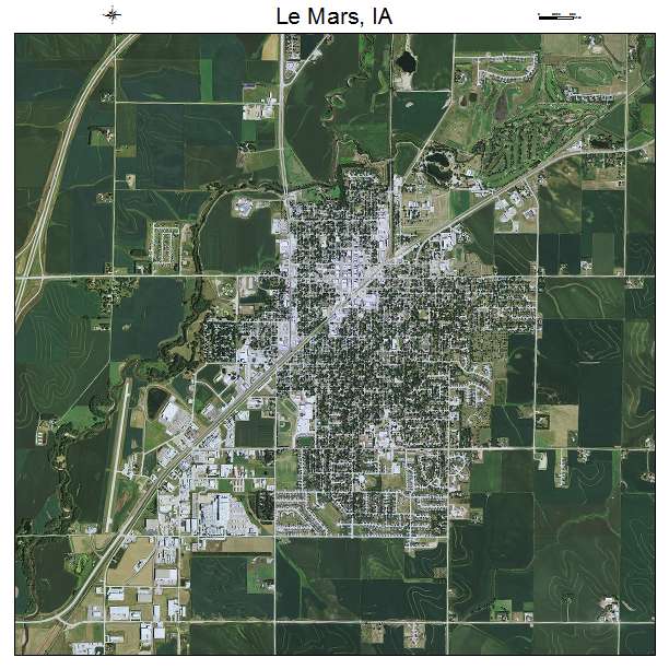 Aerial Photography Map Of Le Mars Ia Iowa