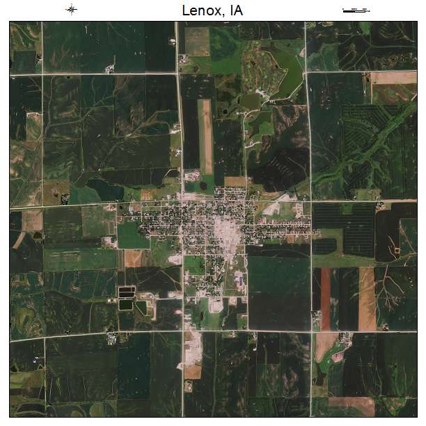 Lenox, IA air photo map