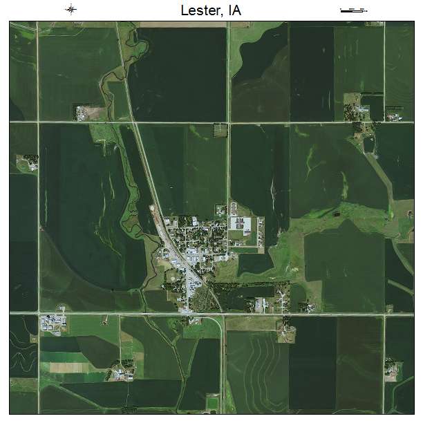 Lester, IA air photo map
