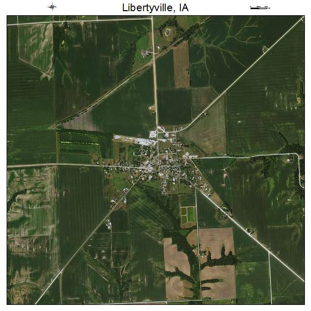 Libertyville, IA air photo map