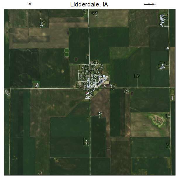 Lidderdale, IA air photo map