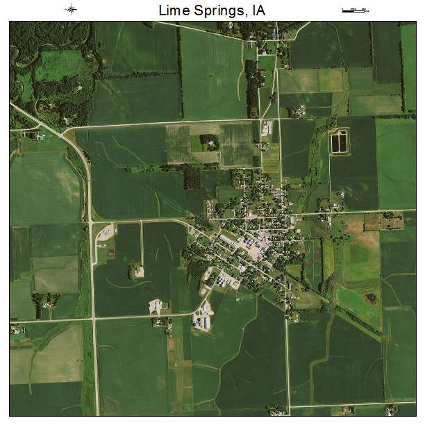 Lime Springs, IA air photo map