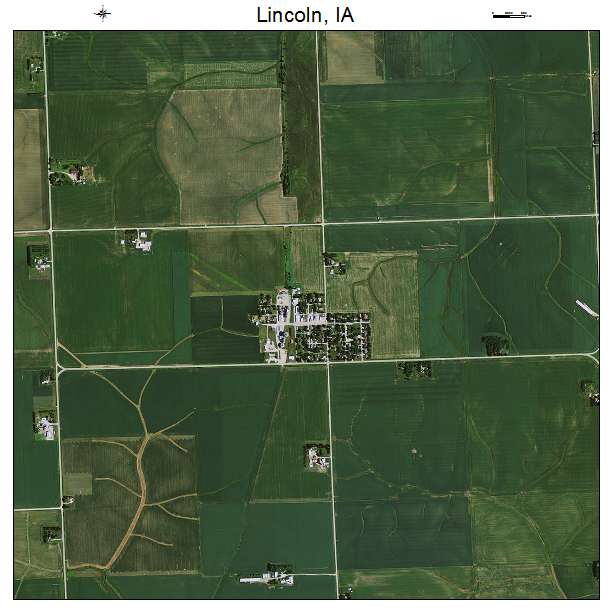 Lincoln, IA air photo map