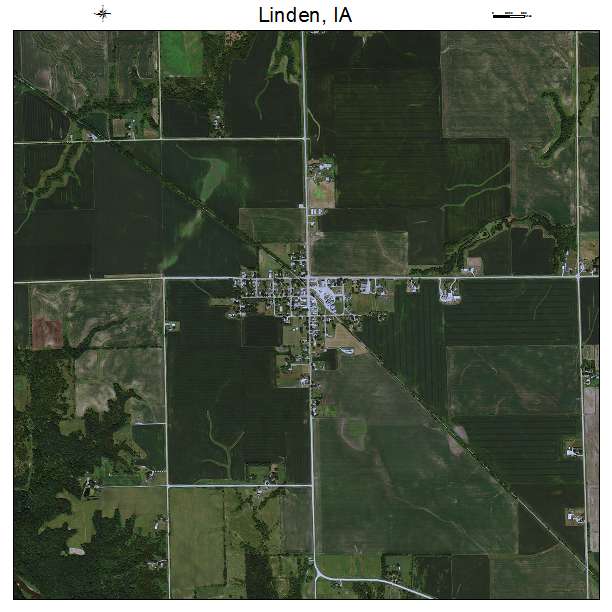 Linden, IA air photo map
