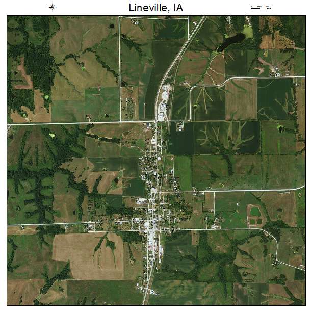 Lineville, IA air photo map