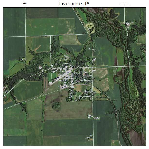 Livermore, IA air photo map