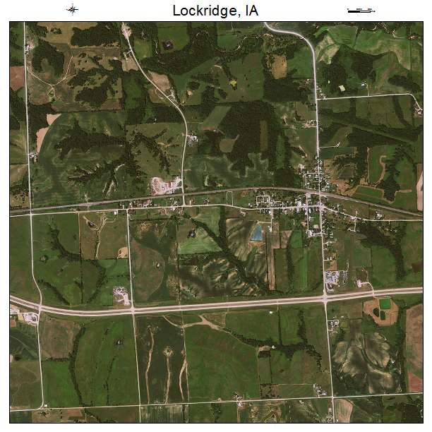 Lockridge, IA air photo map