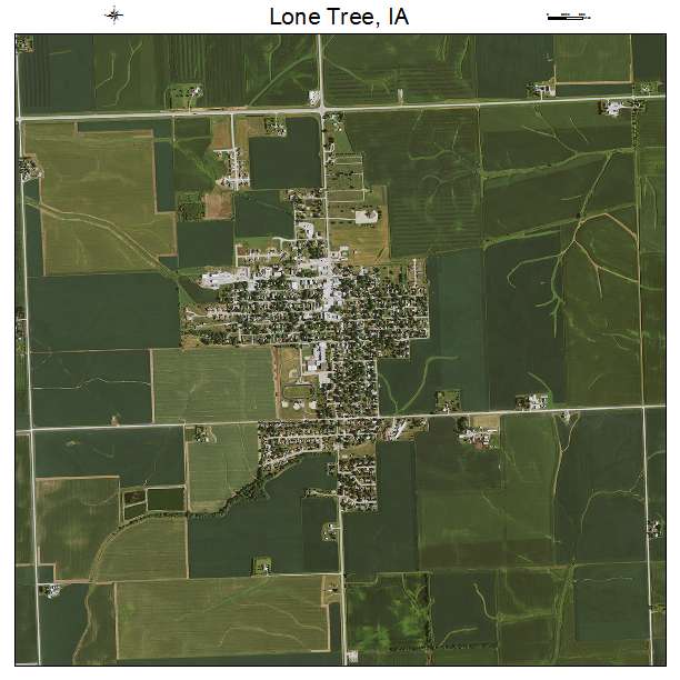 Lone Tree, IA air photo map