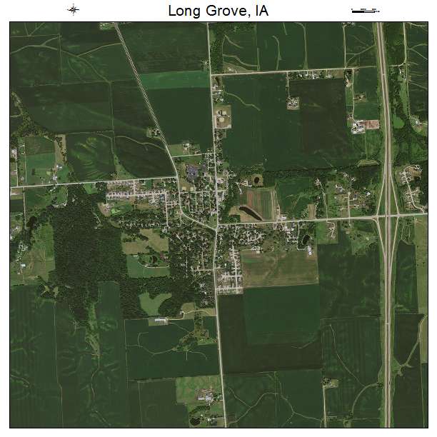 Long Grove, IA air photo map