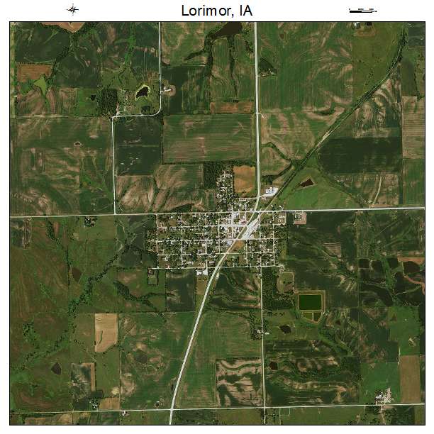 Lorimor, IA air photo map