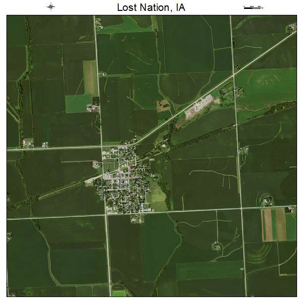 Lost Nation, IA air photo map