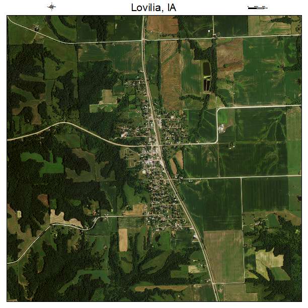 Lovilia, IA air photo map