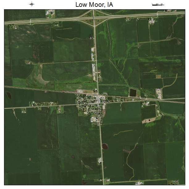 Low Moor, IA air photo map