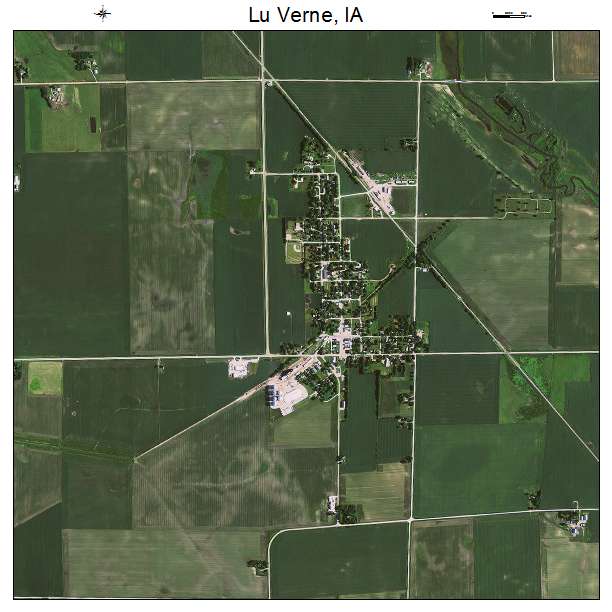 Lu Verne, IA air photo map