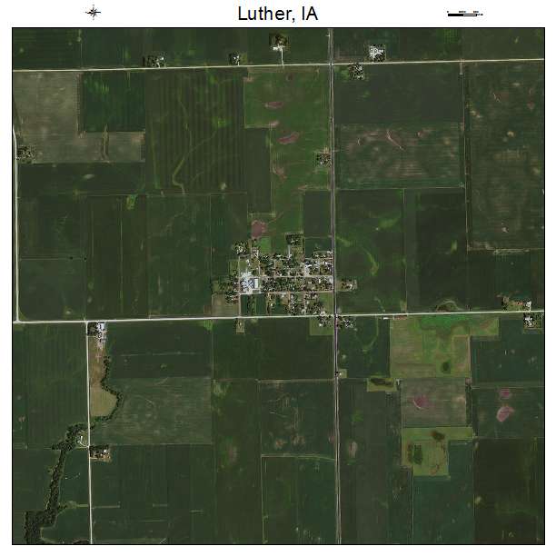 Luther, IA air photo map
