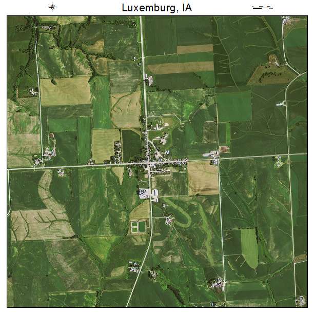 Luxemburg, IA air photo map