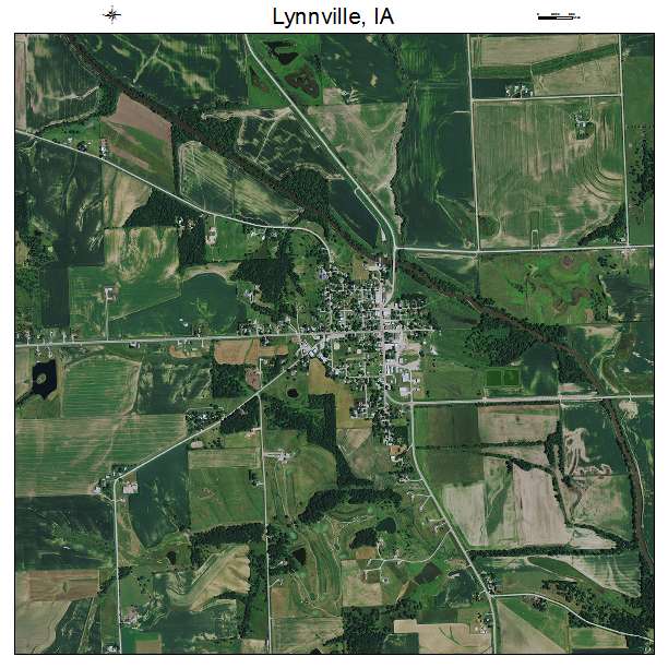 Lynnville, IA air photo map