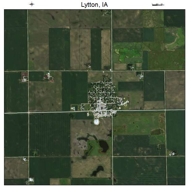 Lytton, IA air photo map