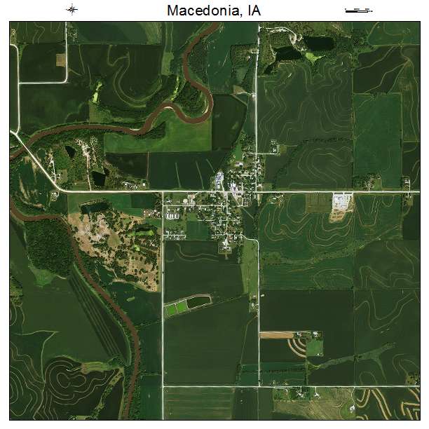 Macedonia, IA air photo map