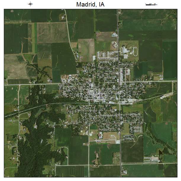 Madrid, IA air photo map