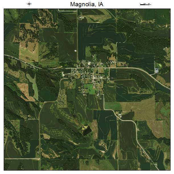 Magnolia, IA air photo map