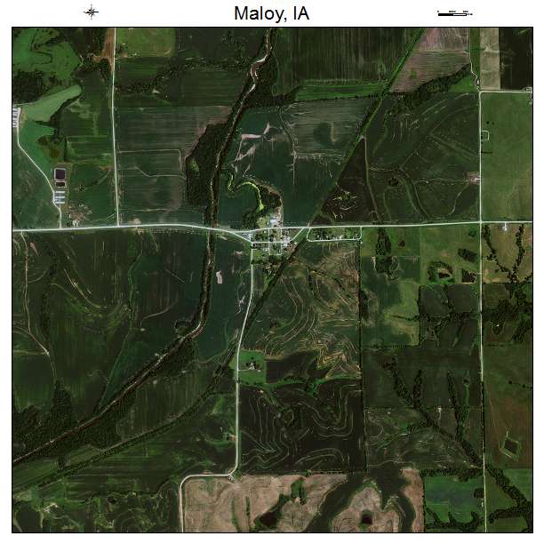 Maloy, IA air photo map