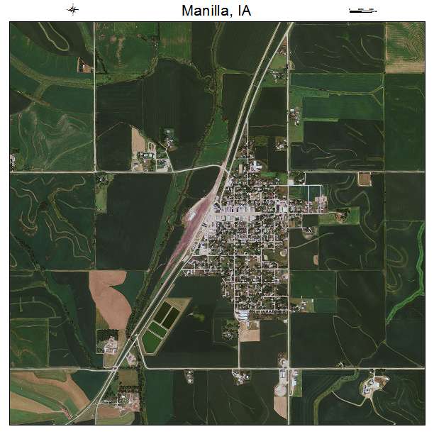 Manilla, IA air photo map