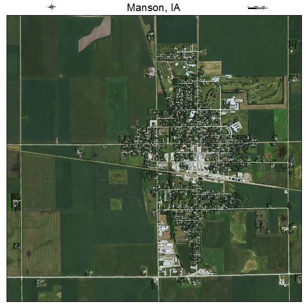 Manson, IA air photo map