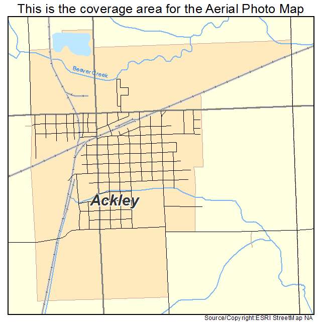 Ackley, IA location map 