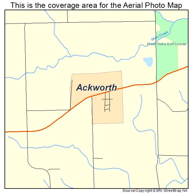 Ackworth, IA location map 