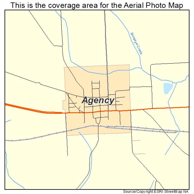 Agency, IA location map 