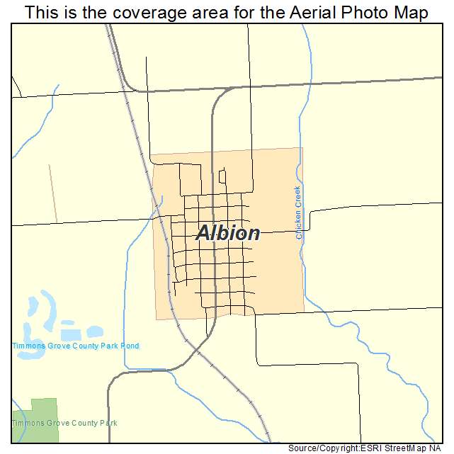Albion, IA location map 